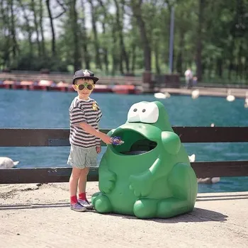Venkovní odpadkový koš HTI Plastový odpadkový koš žába 52 l. MC-4565