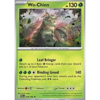 Karetní hra Pokémon PAR 018/182 Wo-Chien - Paradox Rift Stav: Near Mint, Verze: HOLO