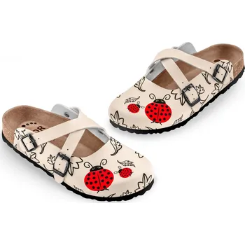 Dámské pantofle Obuv zdravotní FORcare 101054 béžová potisk berušky Velikost: 40