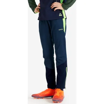 KIPSTA Dětské fotbalové tepláky CLR tmavě modro-žluté fluorescenční 14 LET MODRÁ|ŽLUTÁ