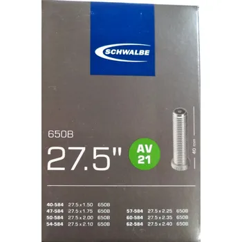 Komponent pro jízdní kolo duše SCHWALBE AV21 27.5"x1.50-2.40 (40/62-584) AV/40mm (duše SCHWALBE AV21 27.5"x1.50-2.40 (40/62-584) AV/40mm)