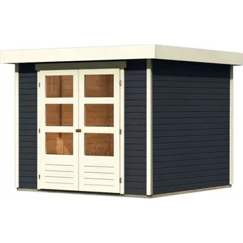 Zahradní domek Dřevěný domek KARIBU ASKOLA 3,5 Antracit Varianta: dřevěný domek KARIBU ASKOLA 3,5 (48910) antracit LG3185