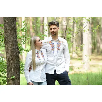 Dámská košile Dámská košile Podluží Barva: bílá, Velikost: 2XL, Barva výšivky: barevná