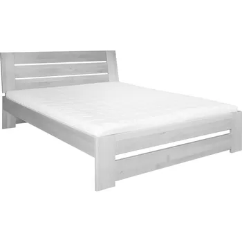 Postel Dřevěná dvoulůžková buková postel LK192 140x200 cm Pacyga buk bělený