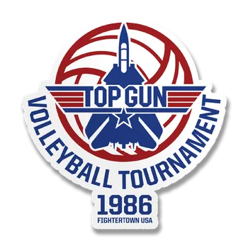 samolepka Samolepka Top Gun Volleyball Tournament 9 cm