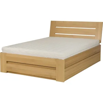 Postel Dřevěná dvoulůžková postel LK192 BOX Pacyga Drewmax buk