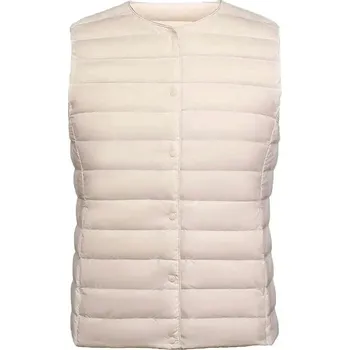 Dámská vesta Péřová prošívaná vesta 90% kachní peří Barva: Béžová, Velikost: S
