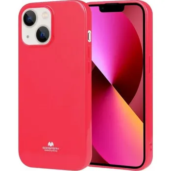 Goospery lesklý kryt z měkkého plastu pro iPhone 14 Plus - neonově růžový