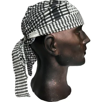 Šátek šátek na hlavu (čepička) bavlněný čtverečky