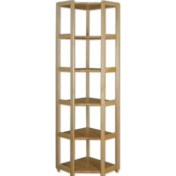 regál Dřevěný regál rohový BM101 borovice masiv - výška 200 cm