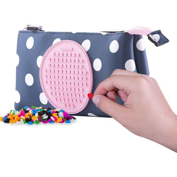 Penál PIXIE CREW velké pouzdro MODRÉ S BÍLÝM PUNTÍKEM