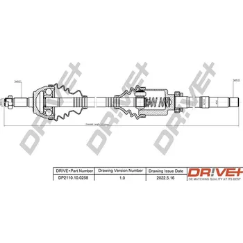 Poloosa kola Hnací hřídel Dr!ve+ DP2110.10.0258