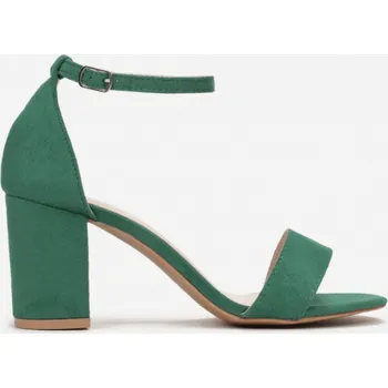 Dámské sandále Stylové sandálky na stabilním podpatku 100-270 GREEN , VELIKOST 38