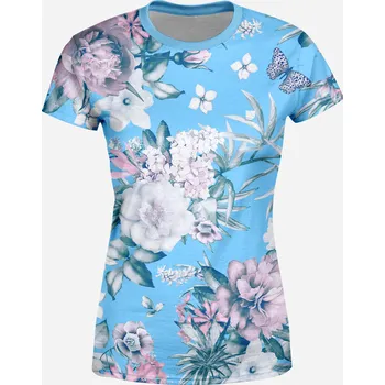 UTOPY Dámské sportovní tričko Blue Garden Velikost: 5XL