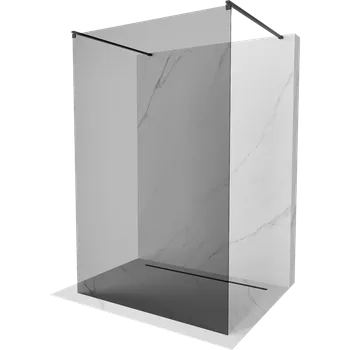 Mexen Kioto volně stojící sprchová stěna 100 x 200 cm, grafit 8 mm, černá - 800-100-002-70-40 Sprchové stěny