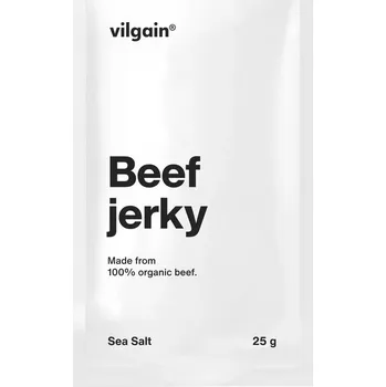 Sušená potravina Vilgain Hovězí jerky BIO – mořská sůl 25&nbsp;g