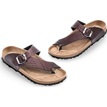 Dámské pantofle Zdravotní žabky FORcare 202050 hnědá potisk hadí vzor Velikost: 36