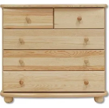 Ložnice Dřevěná komoda 3+2 BM149 borovice masiv šířka 85 cm