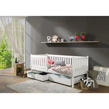 Dětská postel Dětská postel LEON se zábranou a úložným prostorem