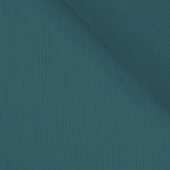 Konfekční žebrovaný úplet nový OSKAR pastel petrol № 87