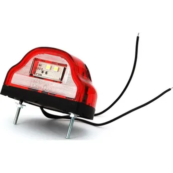 Osvětlení SPZ červené WAS, 2x LED 12-24V