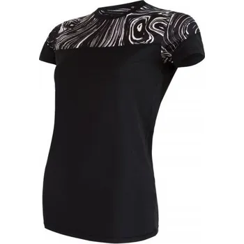 Dámské tričko triko krátké dámské SENSOR COOLMAX IMPRESS černá/sea (triko krátké dámské SENSOR COOLMAX IMPRESS černá/sea)