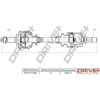 Poloosa kola Hnací hřídel Dr!ve+ DP2110.10.0288