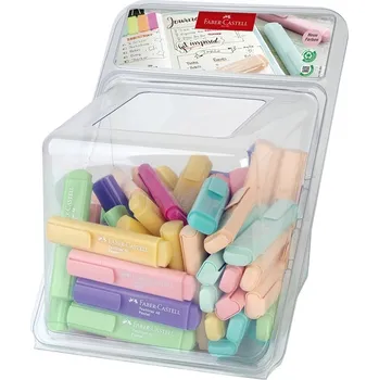 Zvýrazňovač FABER-CASTELL zvýrazňovač Textliner 1546, set 100ks PASTEL ve stojánku