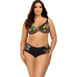 Dámské dvoudílné plavky Caitriona 3133/3 černé s květy - Lorin 48/100E