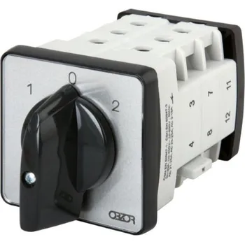 vypínač Obzor Zlín Vačkový spínač VSN 25 A, spínání 1-0-2 45° reverzní přepínač