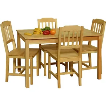 Jídelní stůl Jídelní set borovice masiv stůl+4 židle - AKCE