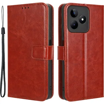 Pouzdro na mobilní telefon Crazy knížkové pouzdro na Realme Note 50 - hnědé