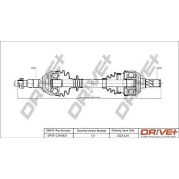 Poloosa kola Hnací hřídel Dr!ve+ DP2110.10.0521