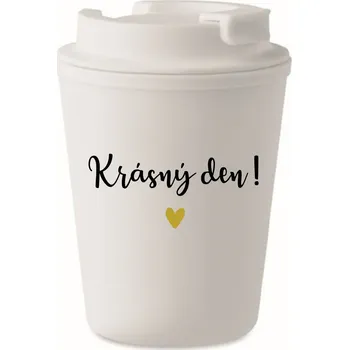 Termohrnek KRÁSNÝ DEN! - bílý termohrnek 300 ml
