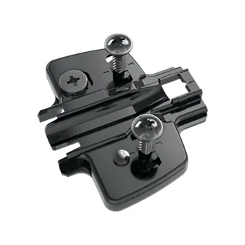 Hettich montážní podložka Hettich Direkt, naváděcí čepy, spec. vruty, černý obsidián, D=5.0 mm, Ø 5 x 7,5