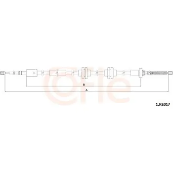 Lanko parkovací brzdy Lanovod parkovací brzdy COFLE 92.1.RE017