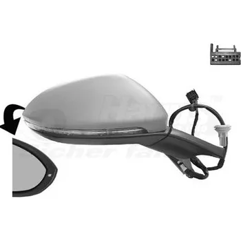 Auto zrcátko Vnější zpětné zrcátko VAN WEZEL 5766808