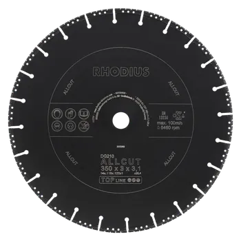 Řezný kotouč RHODIUS Diamantový řezný kotouč DG210 ALLCUT 350 x 3,0 x 3,1 x 25,40* TOPline