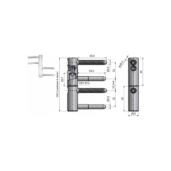 pant Satos Závěs dveřní TRIO 20 DZ BZn! č.96375530