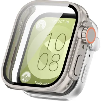 Příslušenství k chytrým hodinkám VSECHNONAMOBIL 77206 PC FULL COVER Plastový kryt se sklem pro Huawei Watch Fit 3 STARLIGHT