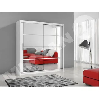 Šatní skříň Skříň Tako 160, Barva: bílá / zrcadlo MIRJAN 5902928024869