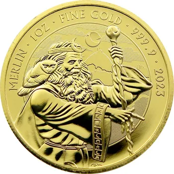 Zlatá investiční mince Mýty a legendy - Merlin 1 Oz 2023