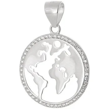 Přívěsek Stříbrný přívěšek zeměkoule STRZ1088F