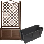 BAMA Truhlík s okrasnou mříží SEPARE včetně nádoby, hnědá BAMA
