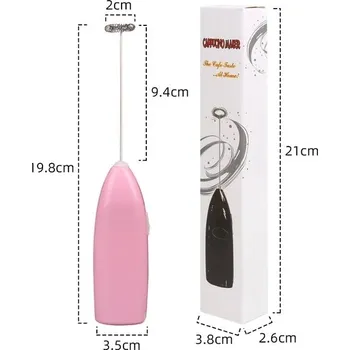 Ruční šlehač | šlehač na mléko, vajíčka... více barev - Růžová