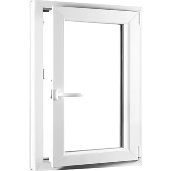 Okno SKLADOVÁ-OKNA.cz Jednokřídlé plastové okno REHAU Smartline+, otvíravo-sklopné pravé - 650 x 1000 mm Bílá