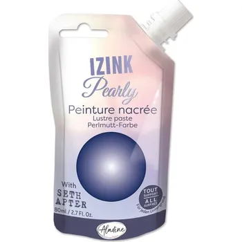 Vodová barva Aladine Perleťová barva Aladine Izink Pearly, 80 ml - bleu électrique, tm. modrá