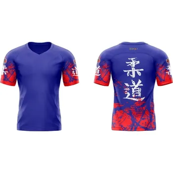 Bojový sport RASHGUARD IPPON JUDO MODRÝ Velikost: 140