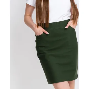 Dámská sukně Dámská khaki džínová sukně Velikost: M