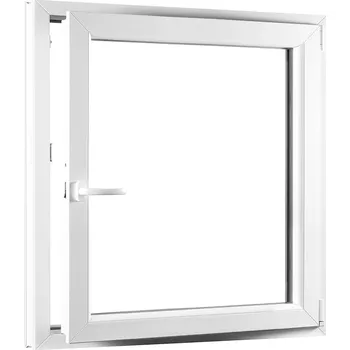 Okno SKLADOVÁ-OKNA.cz Jednokřídlé plastové okno REHAU Smartline+, otvíravo-sklopné pravé - 950 x 1100 mm Bílá